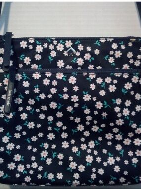 Kate Spade New York Flat Crossbody Jae Fleurette Toss - Blue Multi Color NWOT